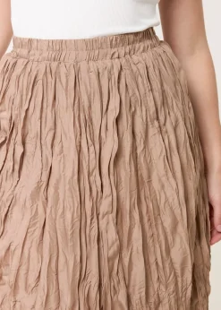 Blue Vanilla Mocha Crinkled Texture Skirt