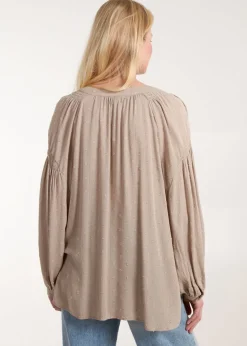Blue Vanilla Mocha Long Sleeve Button Down Shirt