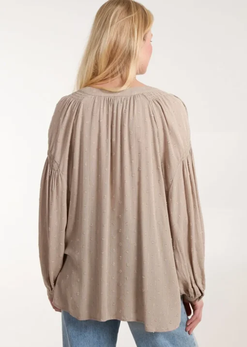 Blue Vanilla Mocha Long Sleeve Button Down Shirt