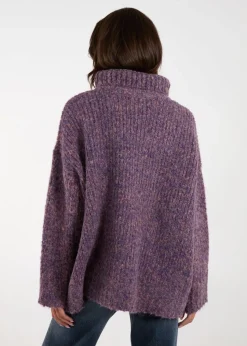 Blue Vanilla Purple Turtle Neck Specked Jumper