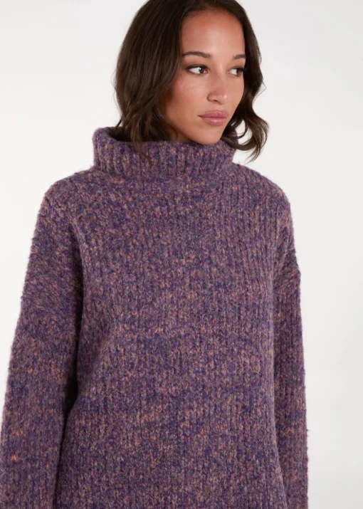 Blue Vanilla Purple Turtle Neck Specked Jumper