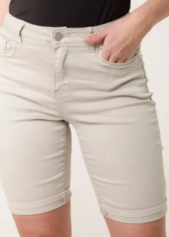 Blue Vanilla Sand Denim Knee Length Shorts