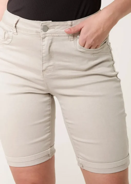 Blue Vanilla Sand Denim Knee Length Shorts