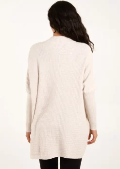 Blue Vanilla Stone Basket Weave High Neck Jumper