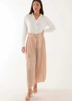 Blue Vanilla Stone Pleated Trousers