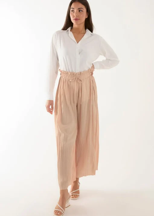 Blue Vanilla Stone Pleated Trousers