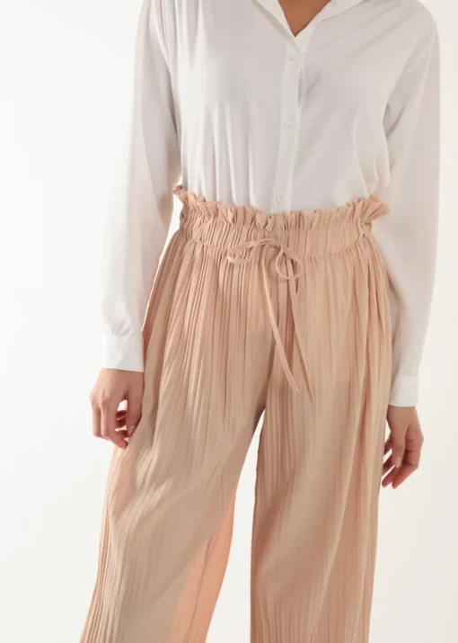 Blue Vanilla Stone Pleated Trousers