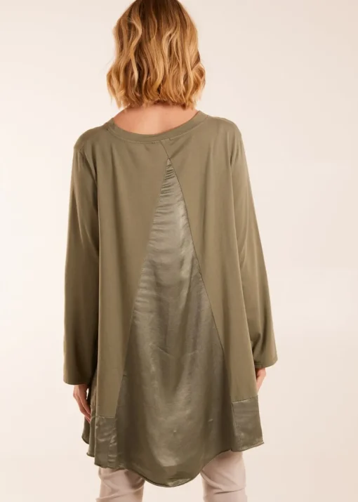 Blue Vanilla Sweatshirt With Sateen Tunic Insert
