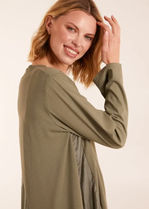 Blue Vanilla Sweatshirt With Sateen Tunic Insert