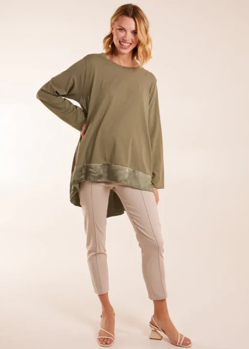 Blue Vanilla Sweatshirt With Sateen Tunic Insert