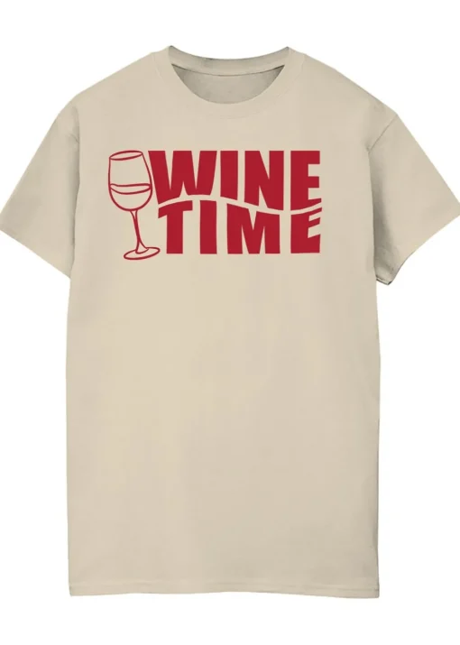 Brands In Wine Time Sand Boyfriend Fit Graphic T-Shirt