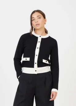 Brave Soul Black Classic Round Neck Cardigan
