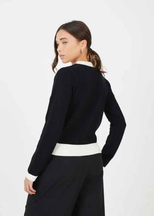 Brave Soul Black Classic Round Neck Cardigan
