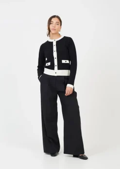 Brave Soul Black Classic Round Neck Cardigan