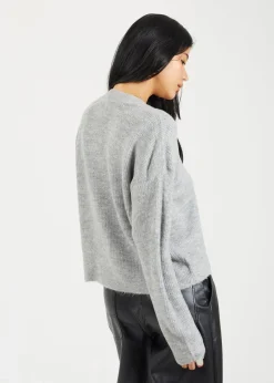 Brave Soul Grey Button Through Soft Knit Cardigan