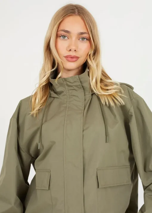 Brave Soul Khaki Short Coated Jacket