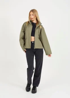 Brave Soul Khaki Short Coated Jacket