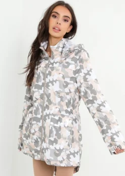 Brave Soul Pale Pink Lightweight Showerproof Hooded Mac