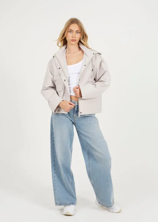 Brave Soul Stone Short Coated Jacket