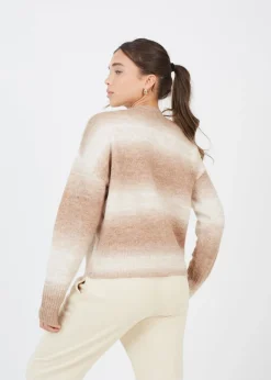 Brave Soul Tan Button Through Space Dye Cardigan