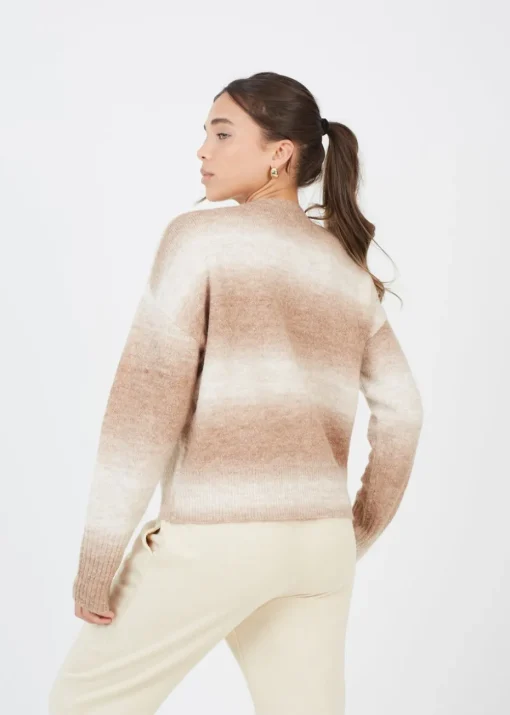 Brave Soul Tan Button Through Space Dye Cardigan