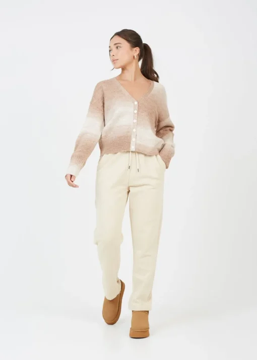 Brave Soul Tan Button Through Space Dye Cardigan