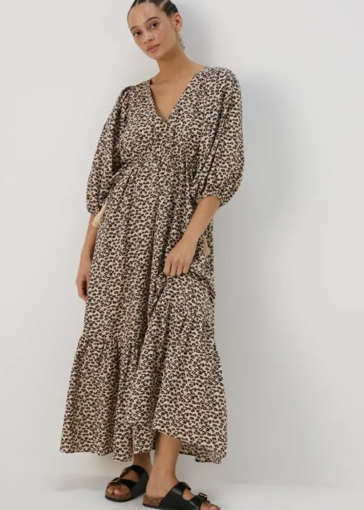 Brown Animal Print Dress