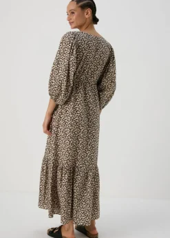 Brown Animal Print Dress