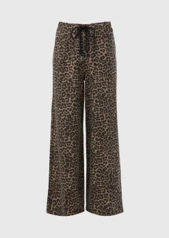 Brown Leopard Print Comfort Fit Jeans