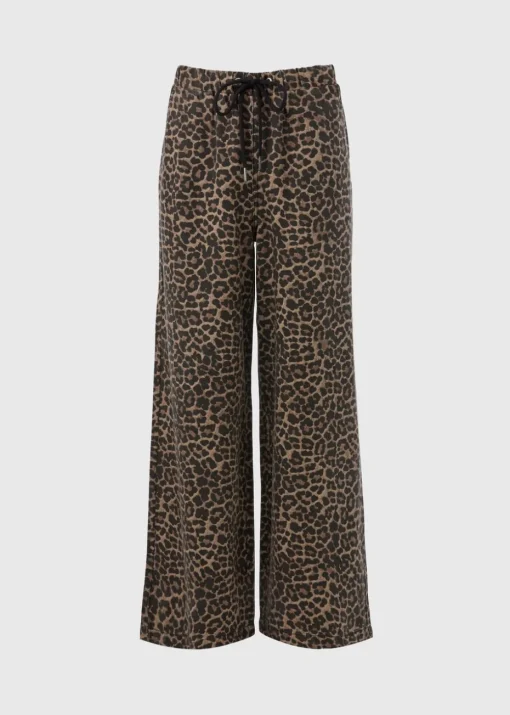 Brown Leopard Print Comfort Fit Jeans