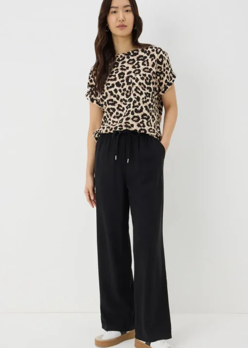 Brown Leopard Print Pocket Box Top