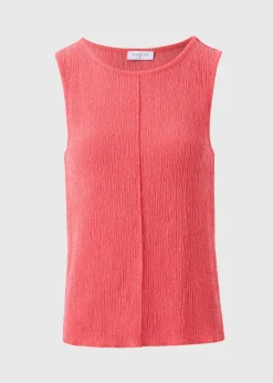 Coral Textured Seam Vest Top