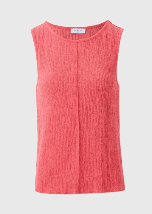Coral Textured Seam Vest Top