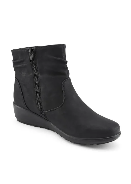 Cotton Traders Black Core Comfort Flexisole Boots