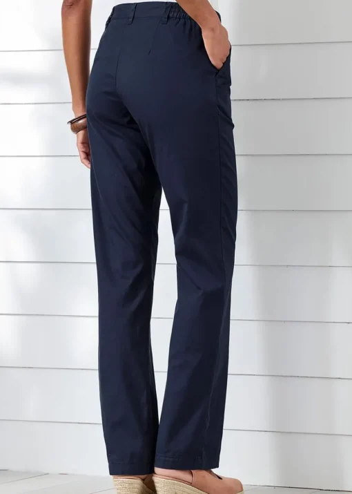 Cotton Traders Dark Blue Everyday Straight Leg Trousers