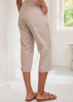 Cotton Traders Ecru Everyday Straight Leg Crop Trousers