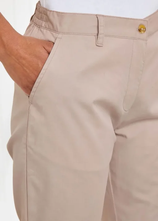 Cotton Traders Ecru Everyday Straight Leg Crop Trousers