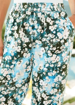 Cotton Traders Everglade Printed Wide Leg Trousers 27" (68.5cm) inside leg