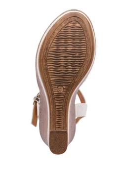 Cotton Traders Linen Wedge Sandals