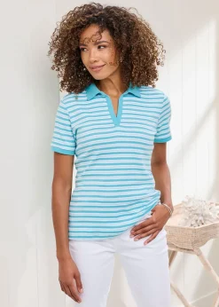 Cotton Traders Mint Wrinkle Free Short Sleeve Polo