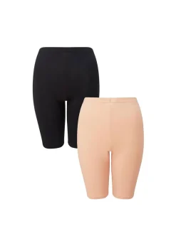 Cotton Traders Multi 2 Pack Cotton-Rich Longer Length Shorts