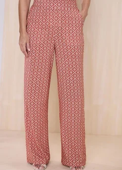 Cotton Traders Orange Wide Leg Pull On Trousers