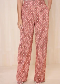 Cotton Traders Orange Wide Leg Pull On Trousers