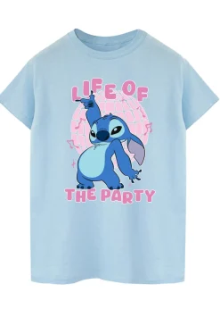 Disney Blue Stitch Life Of The Party Boyfriend Fit T-Shirt