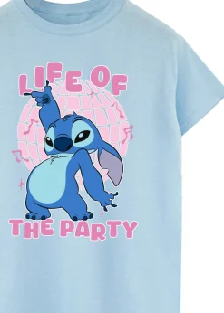 Disney Blue Stitch Life Of The Party Boyfriend Fit T-Shirt