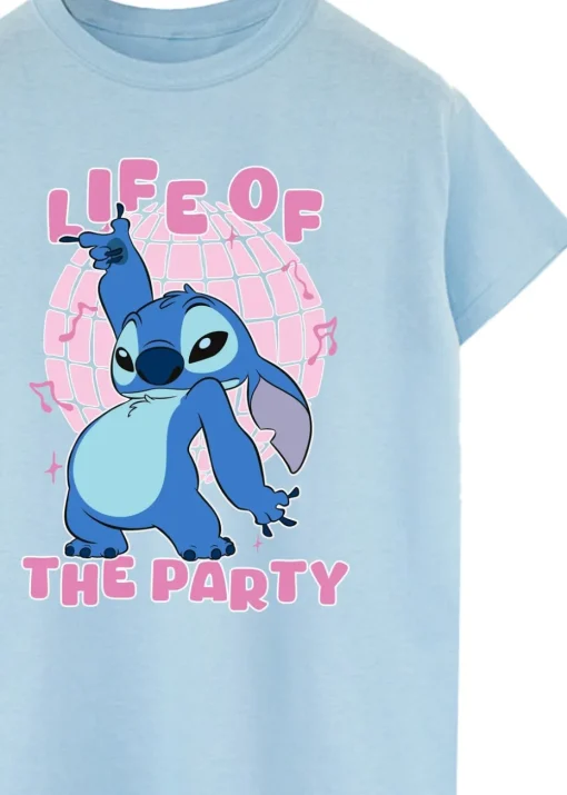 Disney Blue Stitch Life Of The Party Boyfriend Fit T-Shirt