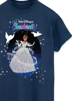 Disney Cinderella Sparkle Navy Boyfriend Fit T-Shirt