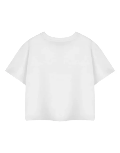 Disney True Original Mickey & Minnie White Cropped Short Sleeved T-Shirt