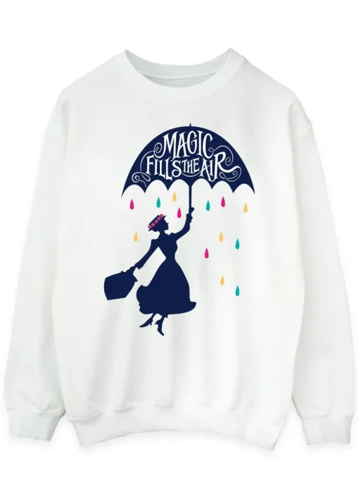 Disney White Mary Poppins Magic Fills The Air Sweatshirt