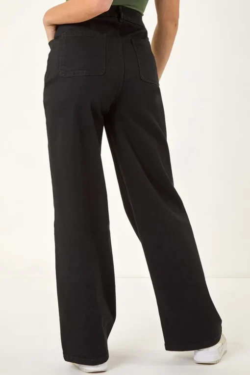 Dusk Black Dusk Denim Stretch Wide Leg Jeans